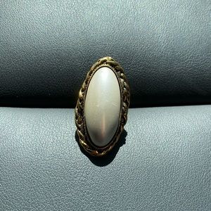 Alexander McQueen- Faux Pearl Cocktail Ring